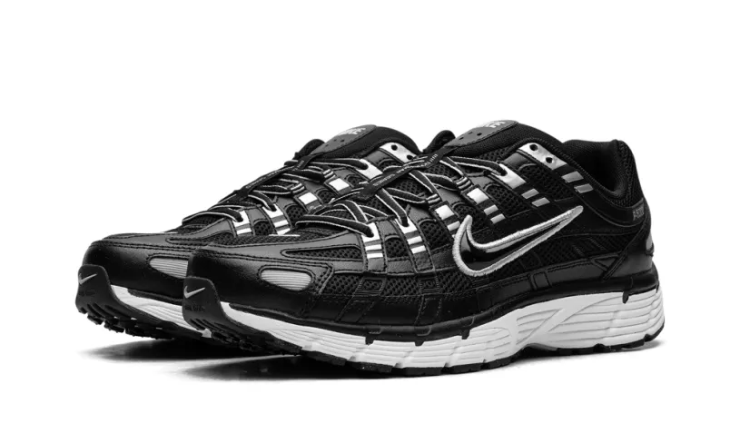 Nike Lifestyle P-6000 'Black White Metallic Silver'